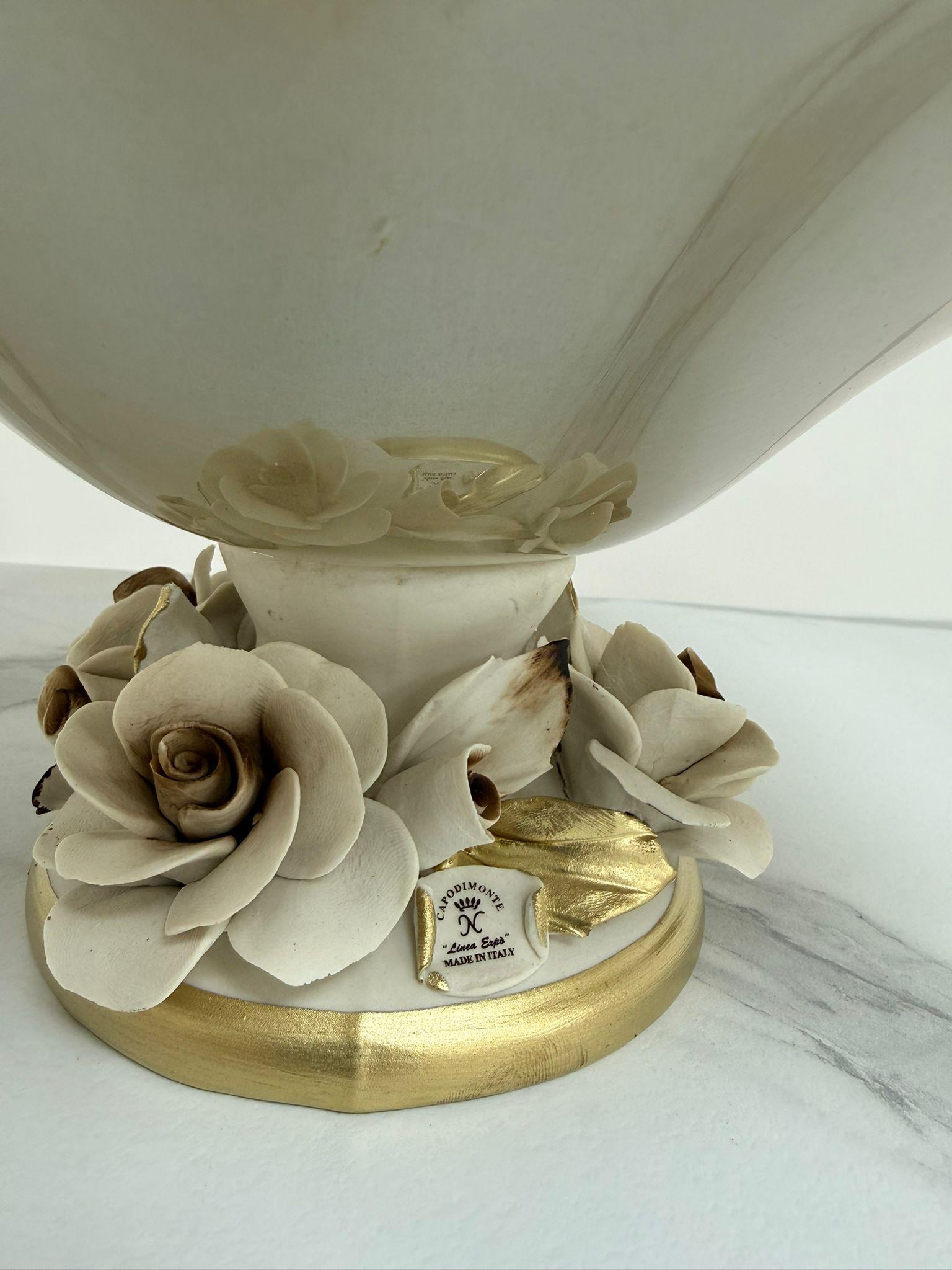 Murano Glass Centerpiece | Certified Murano Glass | Made in Italy | Table Decoration | Collection White Crystal