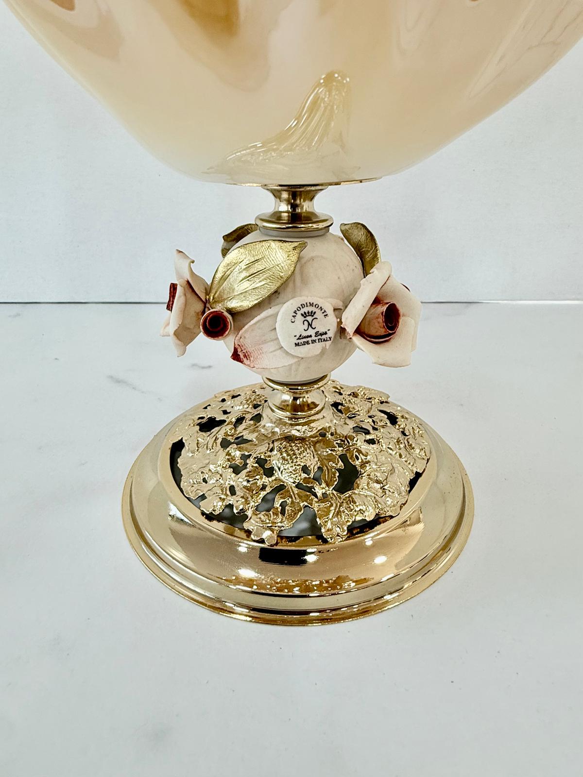 Murano Glass Centerpiece | Certified Murano Glass | Made in Italy | Table Decoration | Collection White Crystal