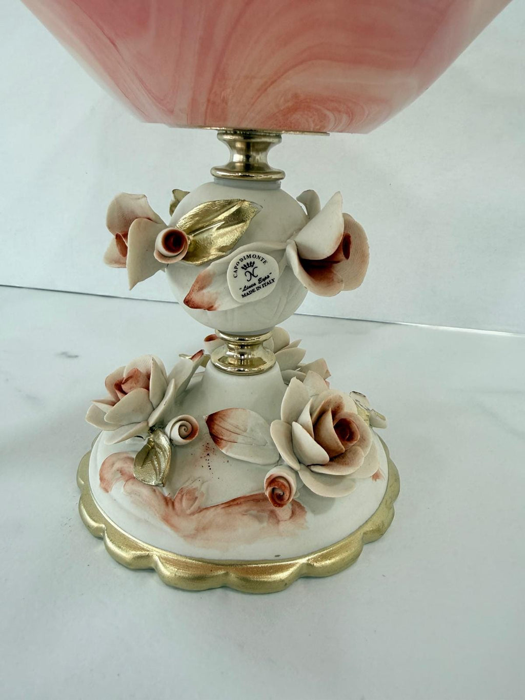 Murano Glass Centerpiece | Certified Murano Glass | Made in Italy | Table Decoration | Collection White Crystal