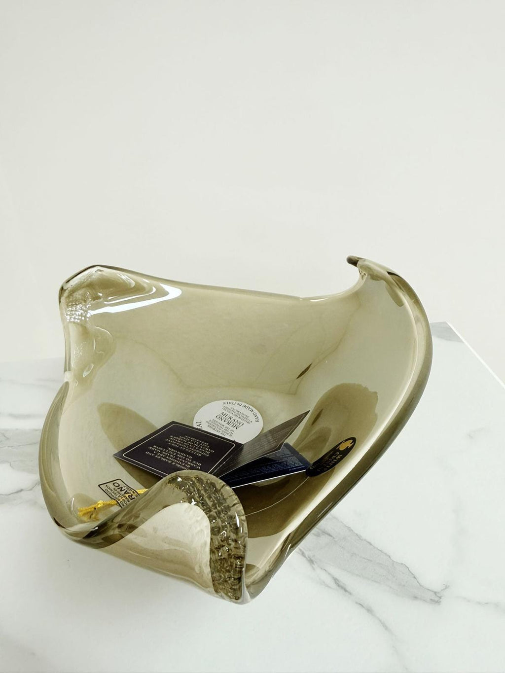 Murano Glass Centerpiece | Certified Murano Glass | Made in Italy | Table Decoration | Collection White Crystal