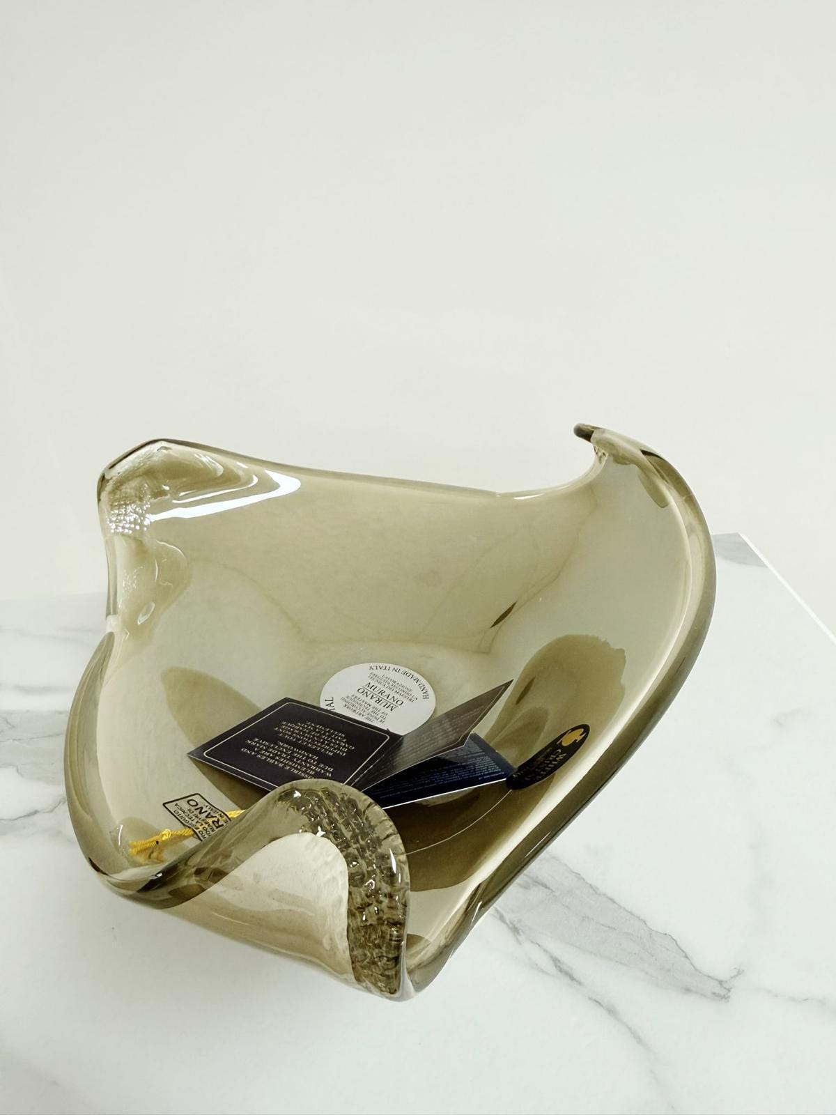 Murano Glass Centerpiece | Certified Murano Glass | Made in Italy | Table Decoration | Collection White Crystal