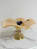 Murano Glass Centerpiece | Certified Murano Glass | Made in Italy | Table Decoration | Collection White Crystal