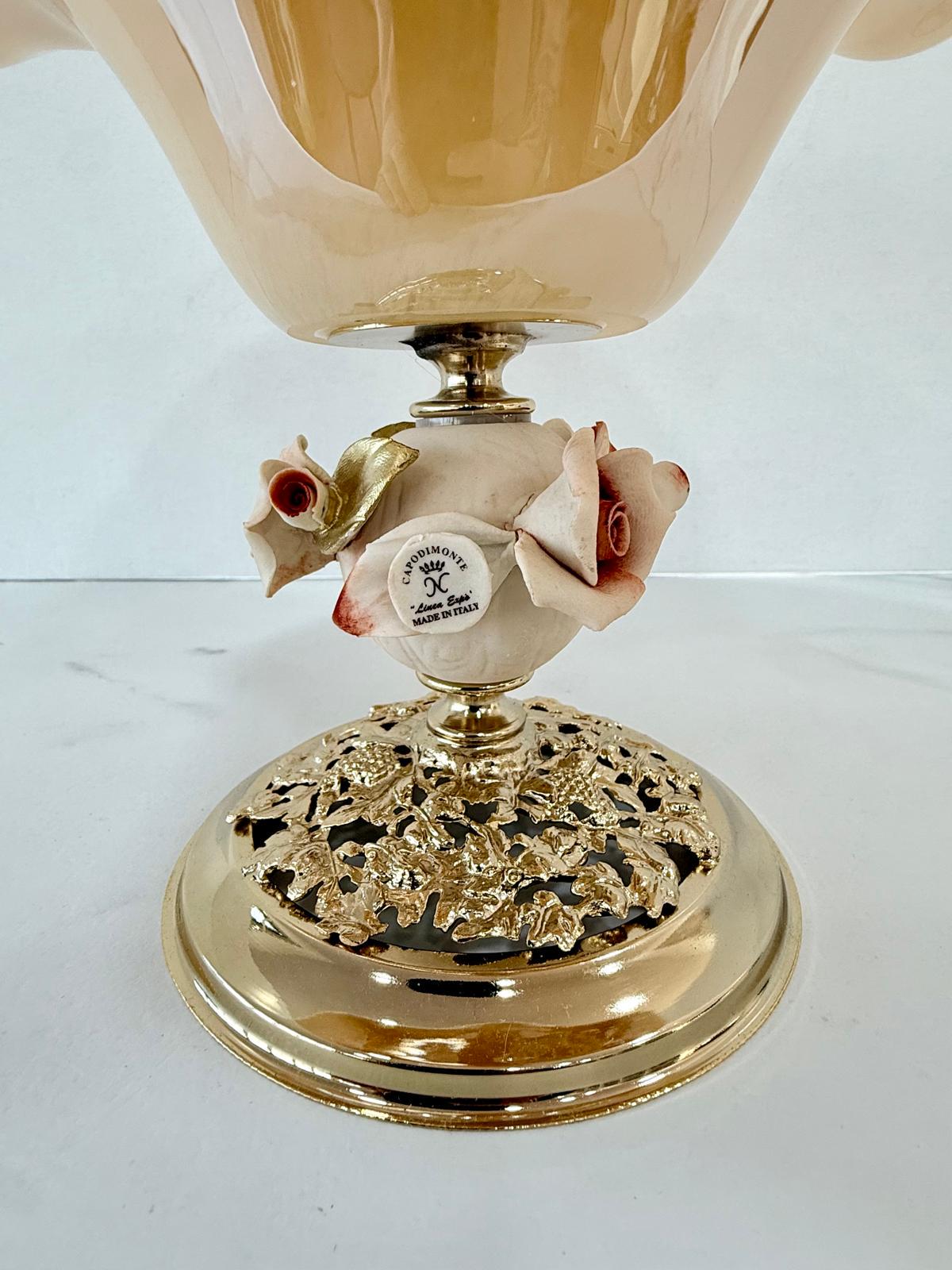 Murano Glass Centerpiece | Certified Murano Glass | Made in Italy | Table Decoration | Collection White Crystal
