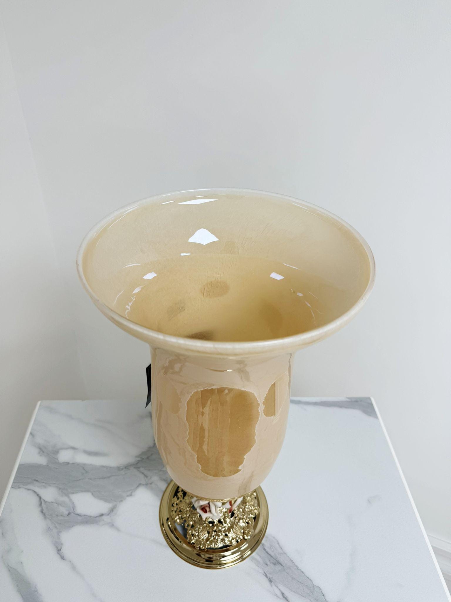 Murano Glass Vase | Certified Murano Glass | Made in Italy | Decorative Vase | Collection White Crystal