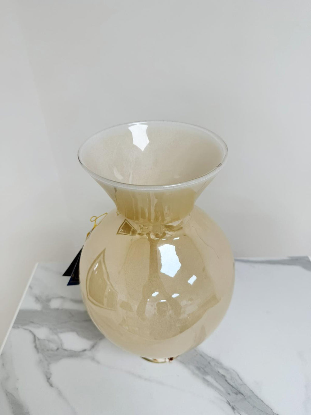Murano Glass Vase | Certified Murano Glass | Made in Italy | Decorative Vase | Collection White Crystal