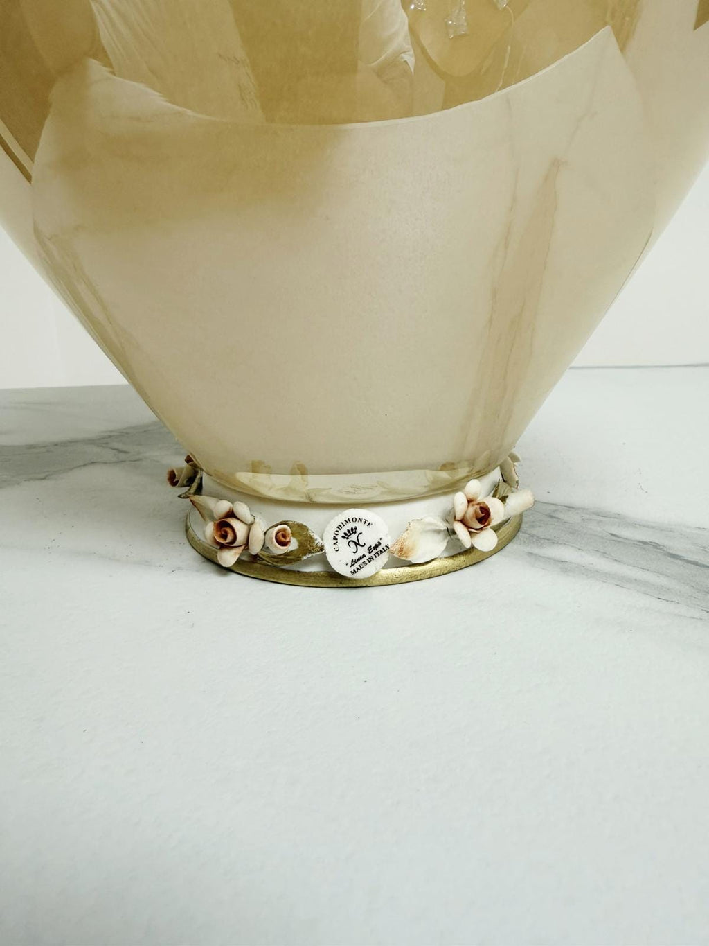 Murano Glass Vase | Certified Murano Glass | Made in Italy | Decorative Vase | Collection White Crystal