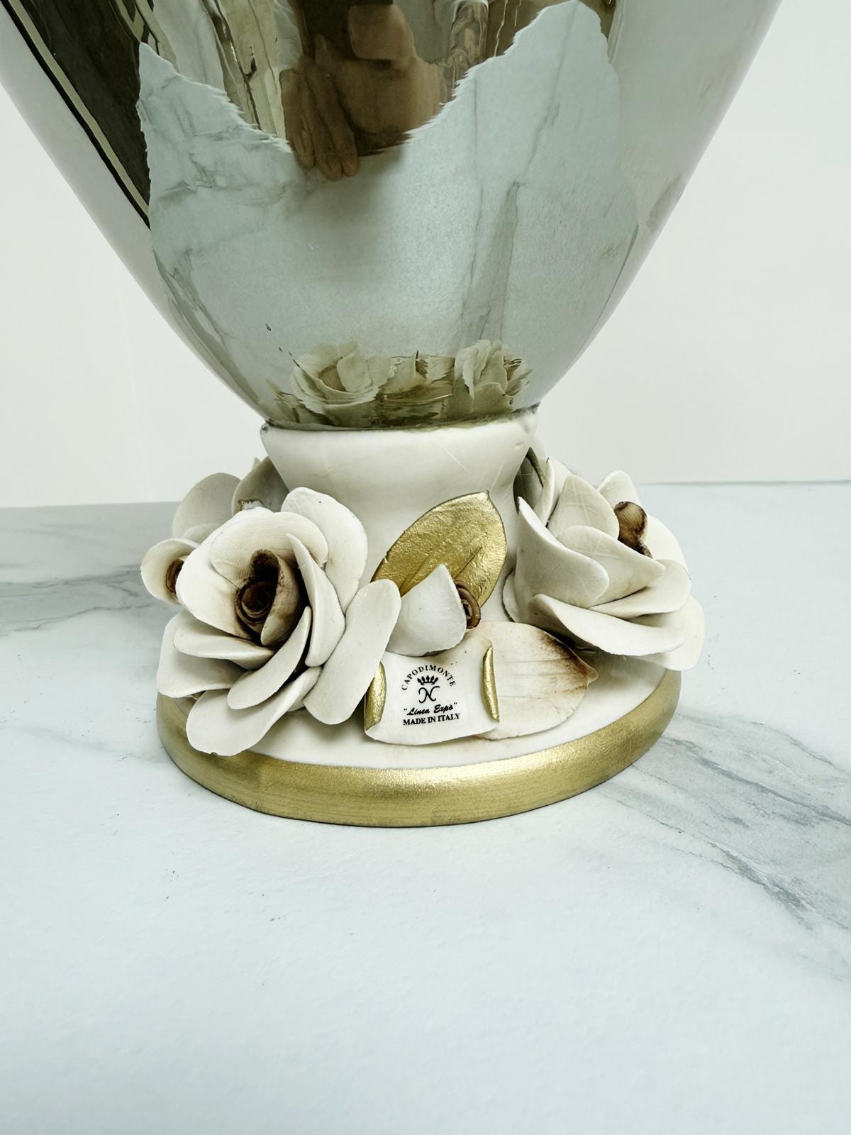 Murano Glass Vase | Certified Murano Glass | Made in Italy | Decorative Vase | Collection White Crystal