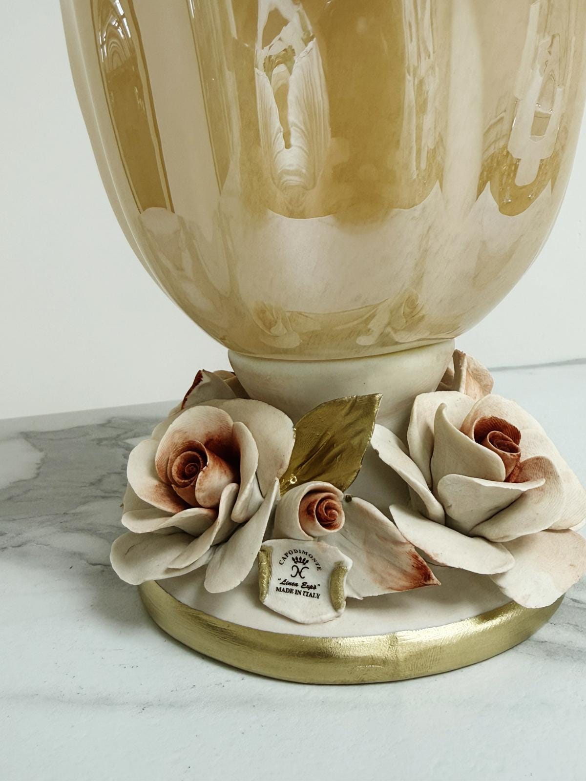 Murano Glass Vase | Certified Murano Glass | Made in Italy | Decorative Vase | Collection White Crystal