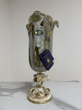 Murano Glass Vase | Certified Murano Glass | Made in Italy | Decorative Vase | Collection White Crystal
