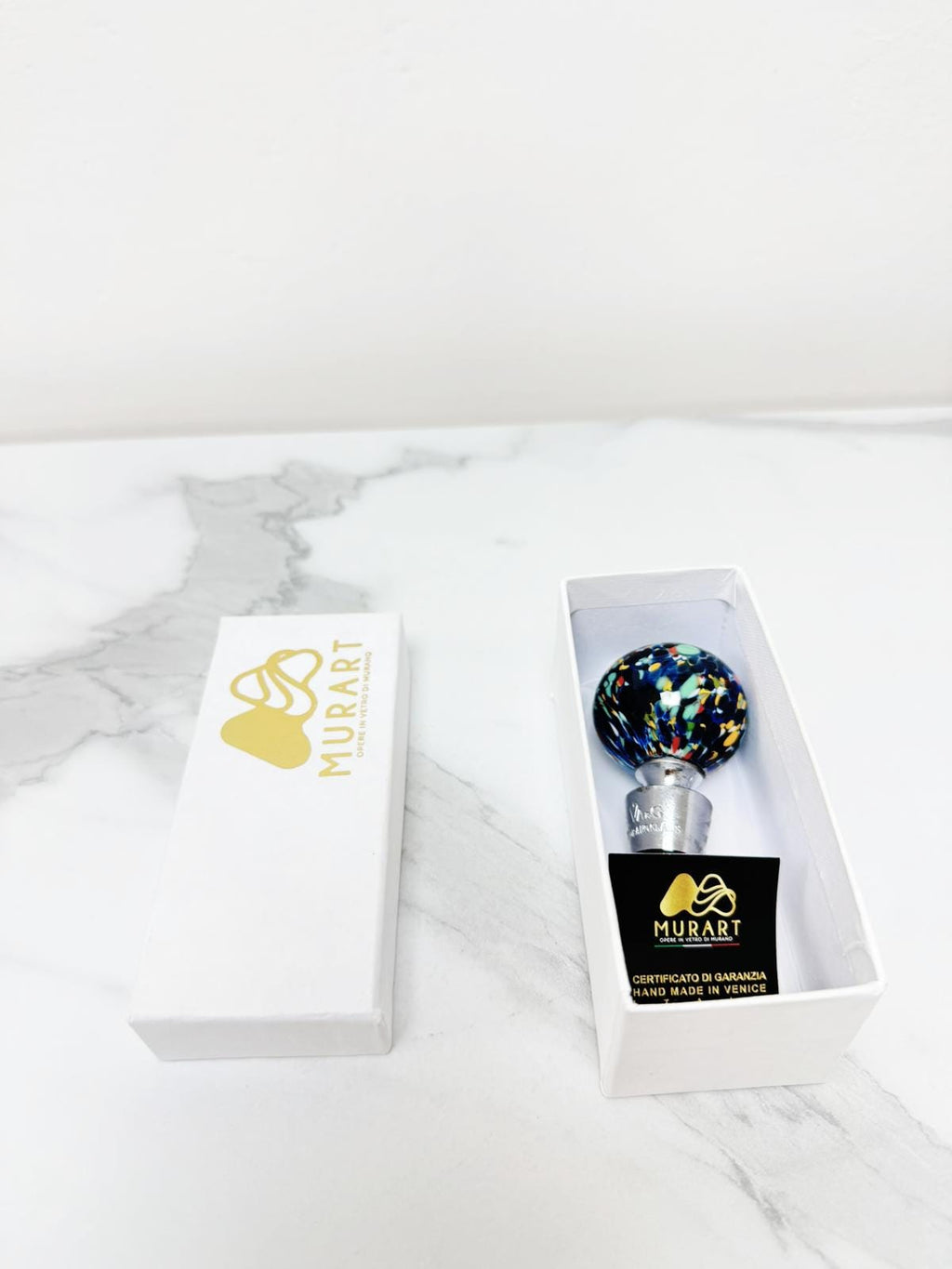 Murano Bottle Stopper | Certified Murano Glass | Made in Italy | Decorative Bottle Stopper