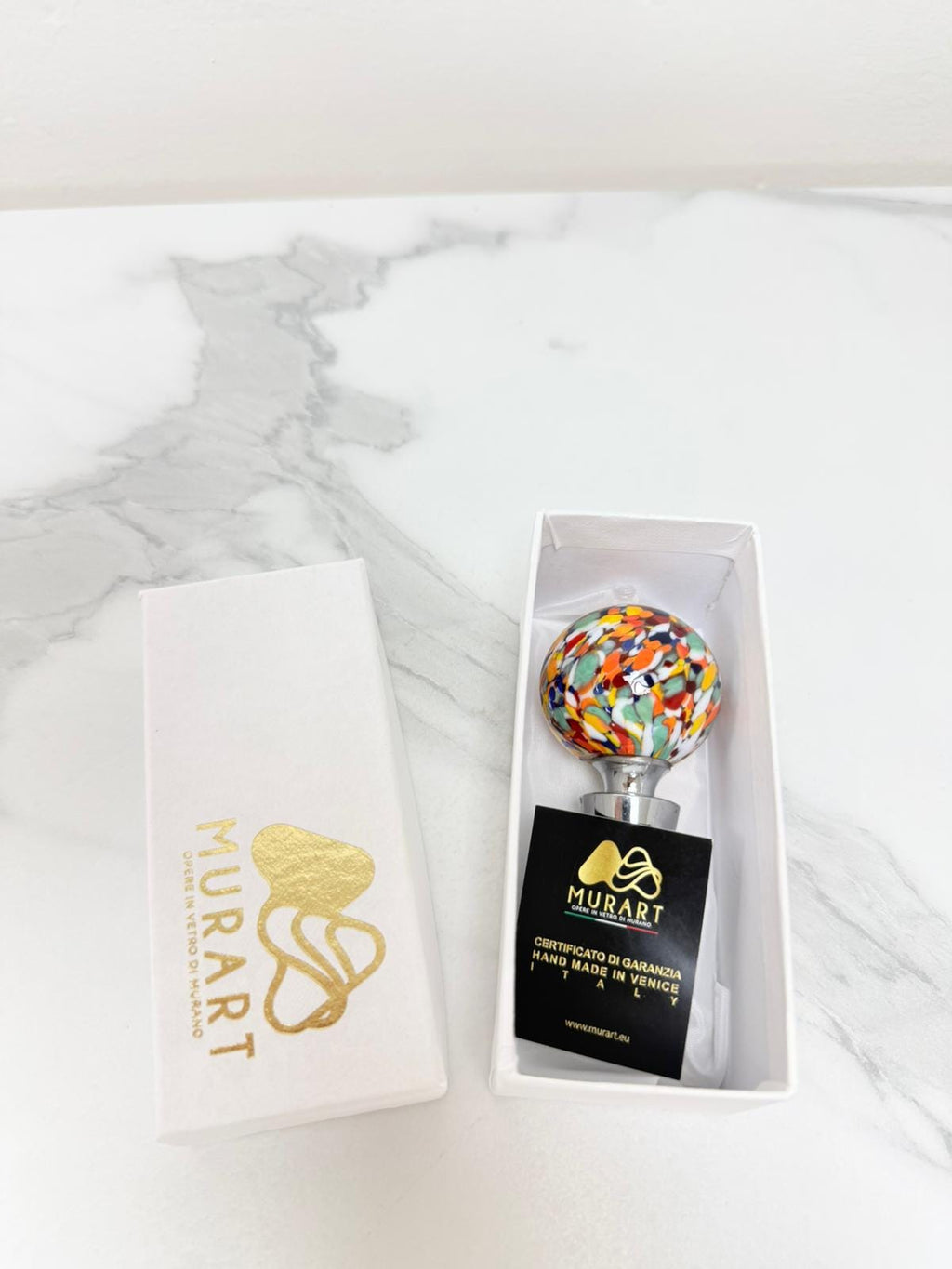 Murano Bottle Stopper | Certified Murano Glass | Made in Italy | Decorative Bottle Stopper