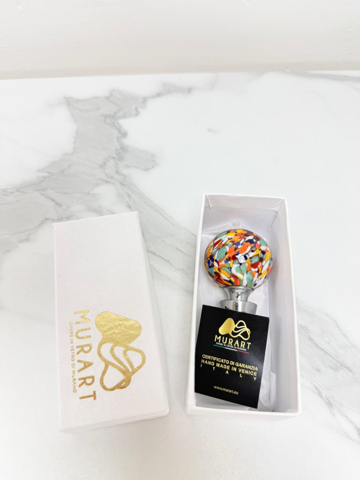 Murano Bottle Stopper | Certified Murano Glass | Made in Italy | Decorative Bottle Stopper