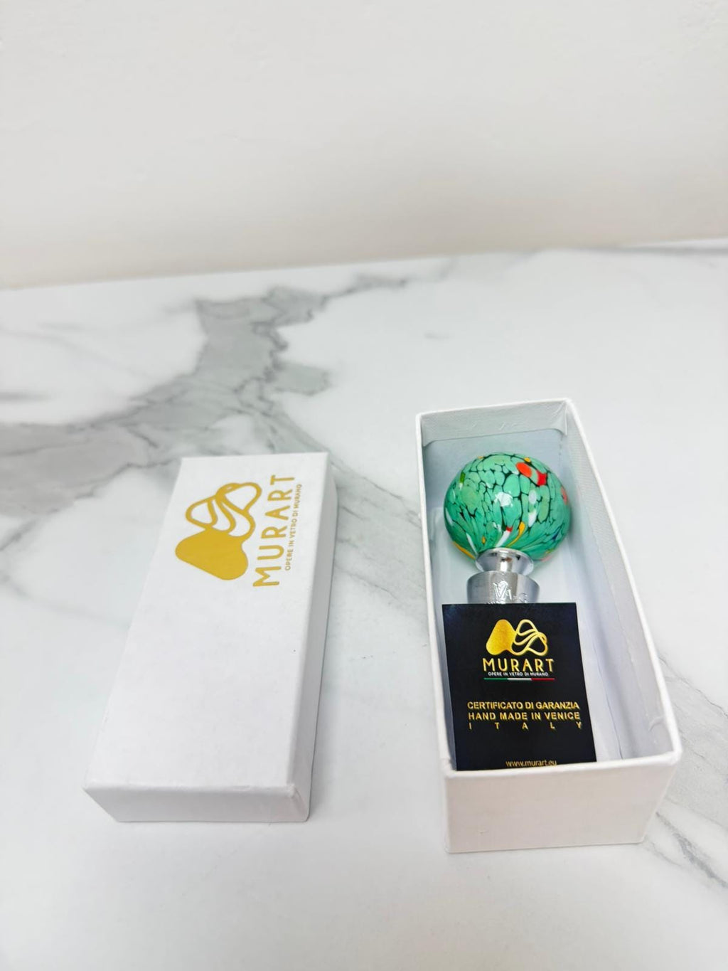 Murano Bottle Stopper | Certified Murano Glass | Made in Italy | Decorative Bottle Stopper