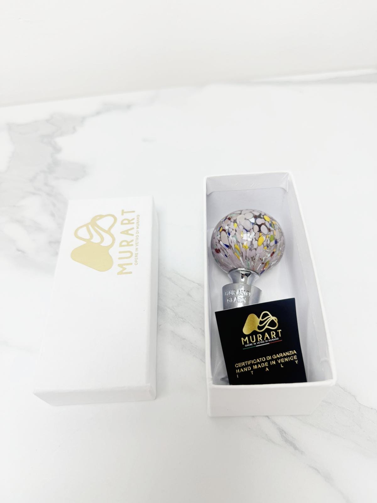 Murano Bottle Stopper | Certified Murano Glass | Made in Italy | Decorative Bottle Stopper