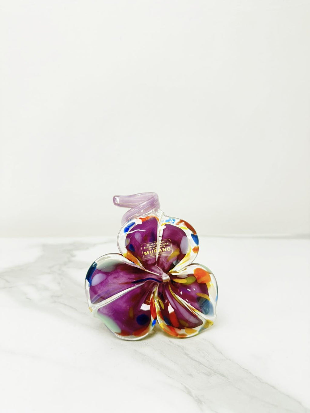 Murano Glass Flower Candle Holder | Certified Murano Glass | Made in Italy | Handmade | Collection 3 petali Mignon