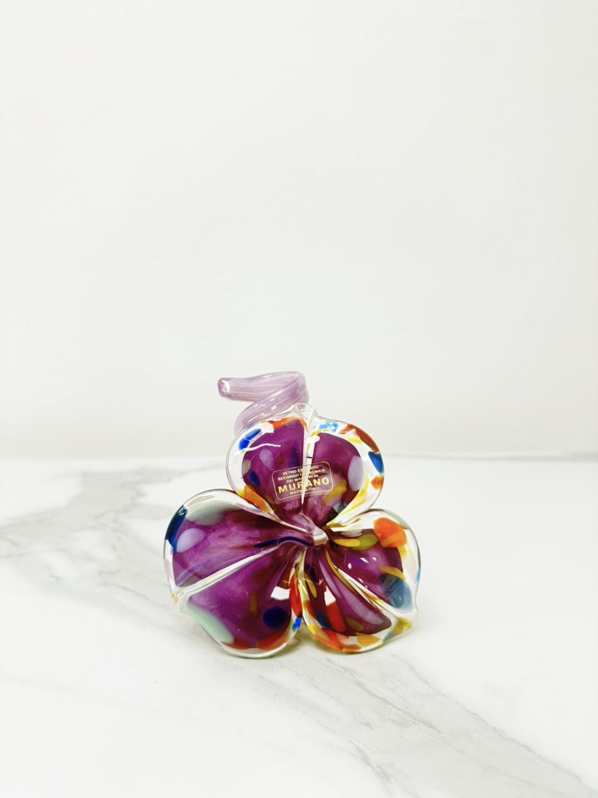 Murano Glass Flower Candle Holder | Certified Murano Glass | Made in Italy | Handmade | Collection 3 petali Mignon