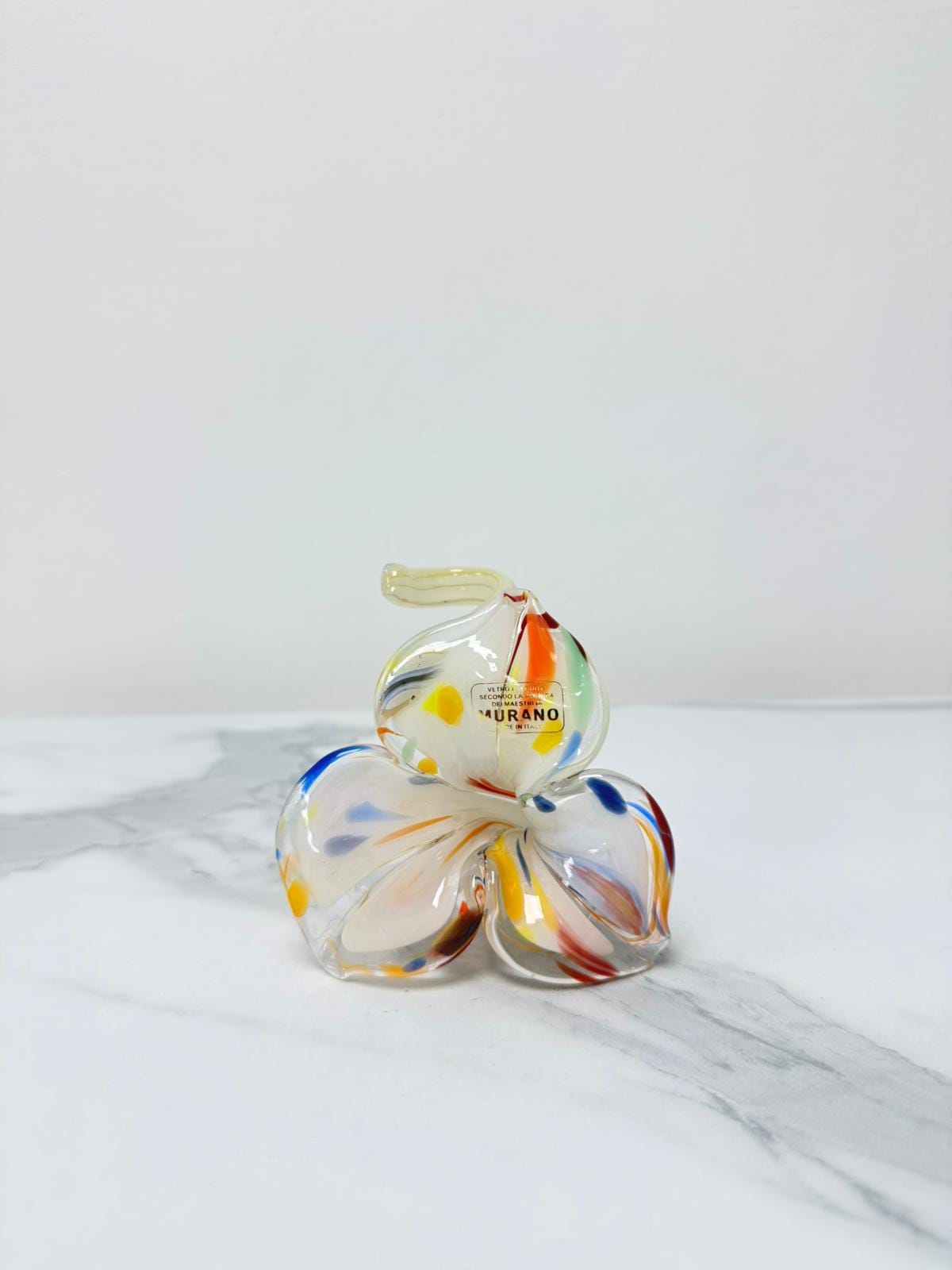 Murano Glass Flower Candle Holder | Certified Murano Glass | Made in Italy | Handmade | Collection 3 petali Mignon