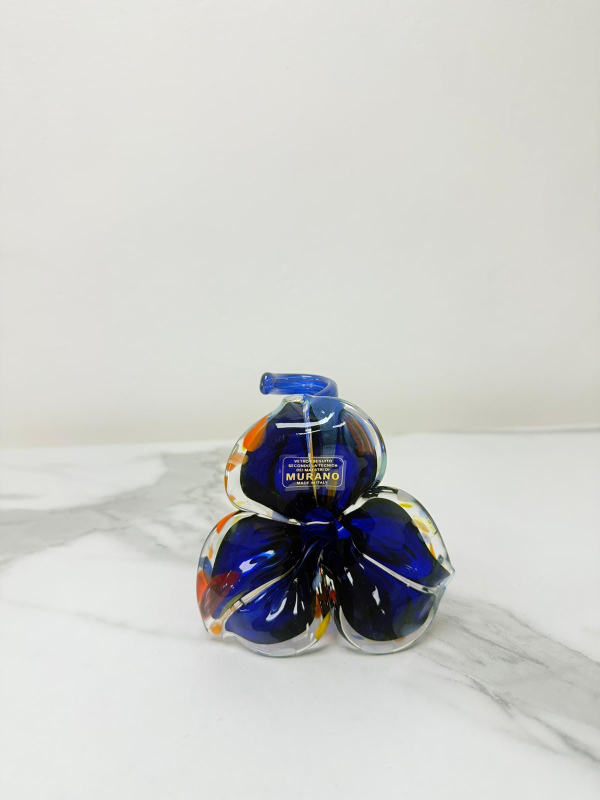 Murano Glass Flower Candle Holder | Certified Murano Glass | Made in Italy | Handmade | Collection 3 petali Mignon