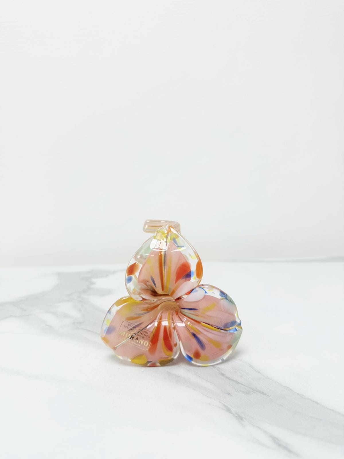 Murano Glass Flower Candle Holder | Certified Murano Glass | Made in Italy | Handmade | Collection 3 petali Mignon