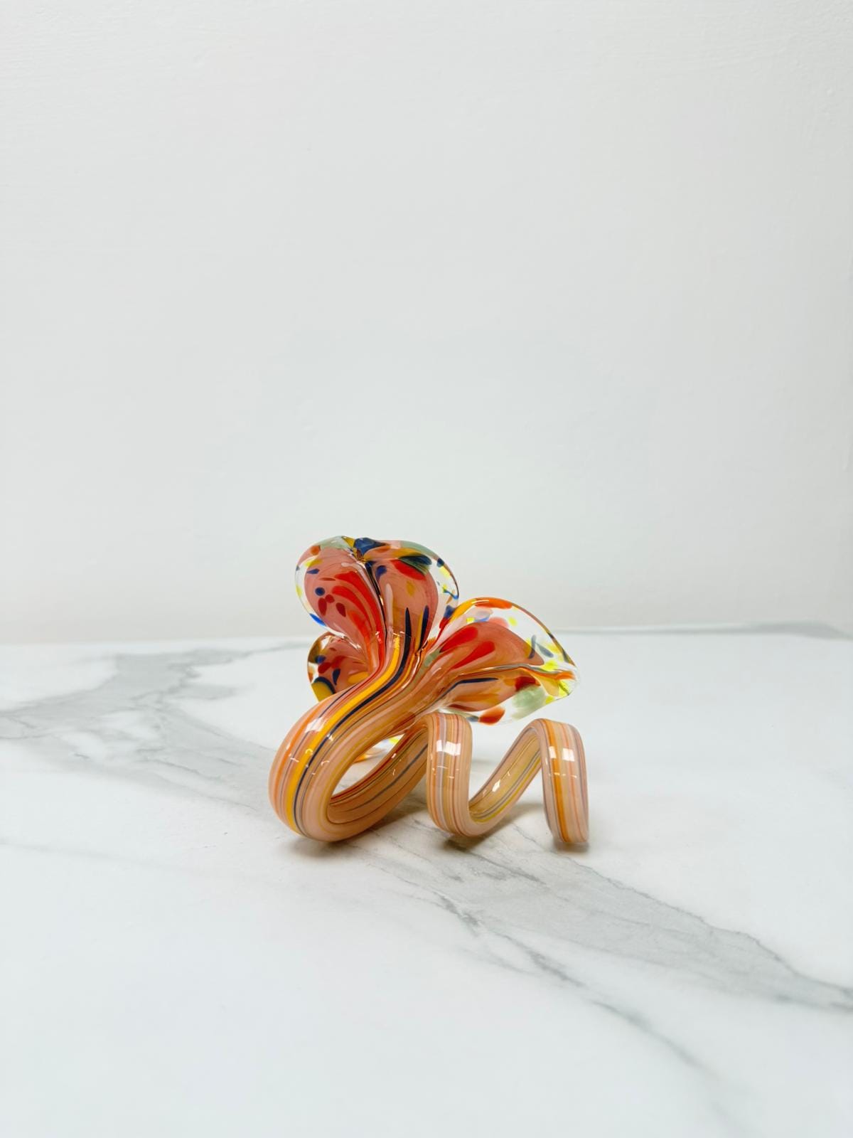 Murano Glass Flower Candle Holder | Certified Murano Glass | Made in Italy | Handmade | Collection 3 petali Mignon