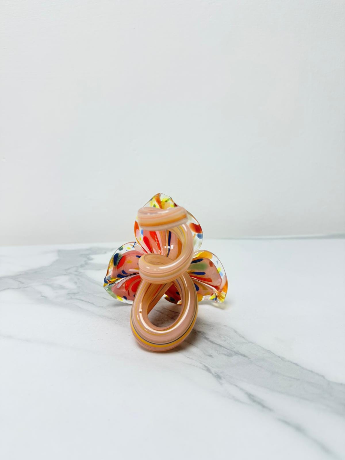 Murano Glass Flower Candle Holder | Certified Murano Glass | Made in Italy | Handmade | Collection 3 petali Mignon