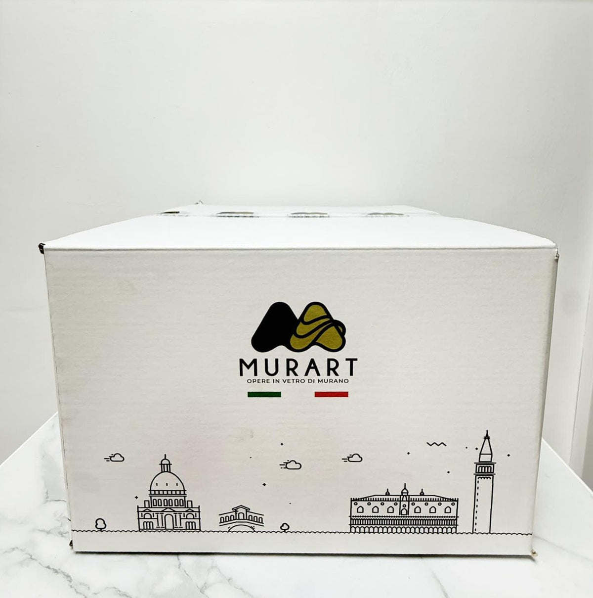 MurArt Vaso in Vetro di Murano Collezione Elegance Altezza 20 cm