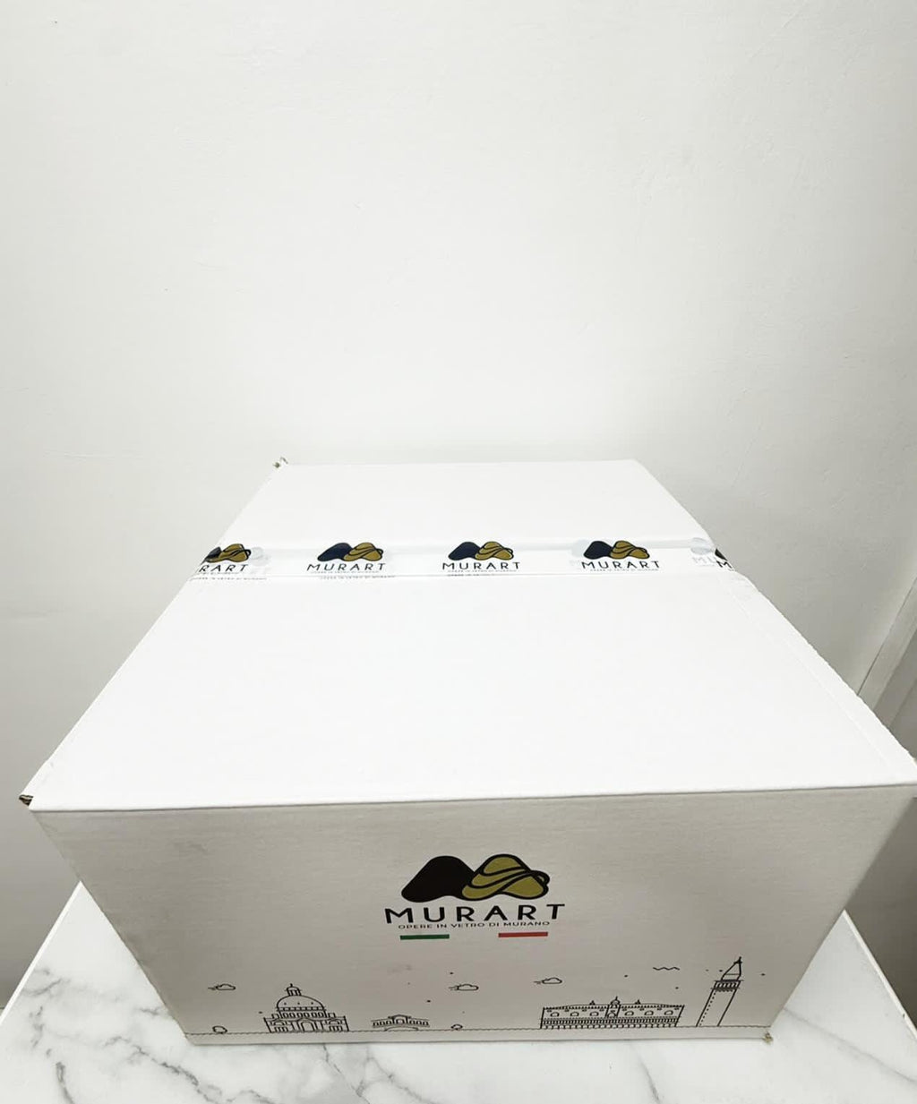 Murano Glass Vase | Certified Murano Glass | Made in Italy | Decorative Vase | Collection Pasta di Vetro Verde con base