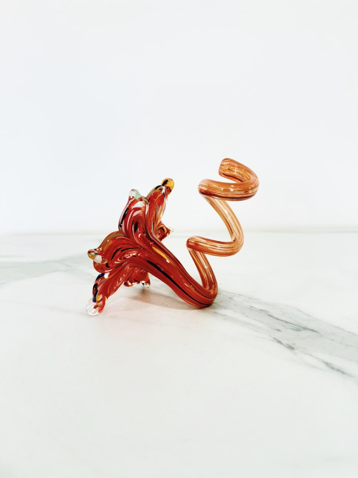 Murano Glass Flower Candle Holder | Certified Murano Glass | Made in Italy | Handmade | Collection 6 petali Mignon