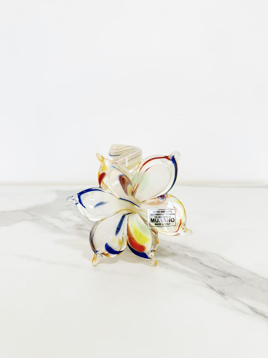 Murano Glass Flower Candle Holder | Certified Murano Glass | Made in Italy | Handmade | Collection 6 petali Mignon