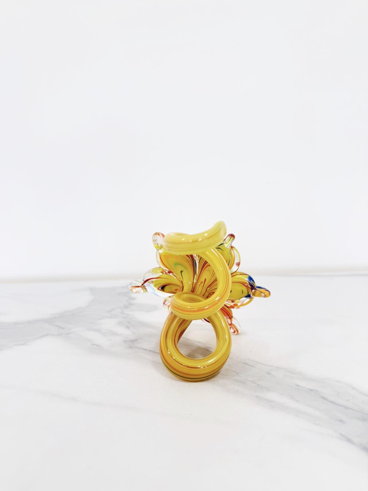 Murano Glass Flower Candle Holder | Certified Murano Glass | Made in Italy | Handmade | Collection 6 petali Mignon