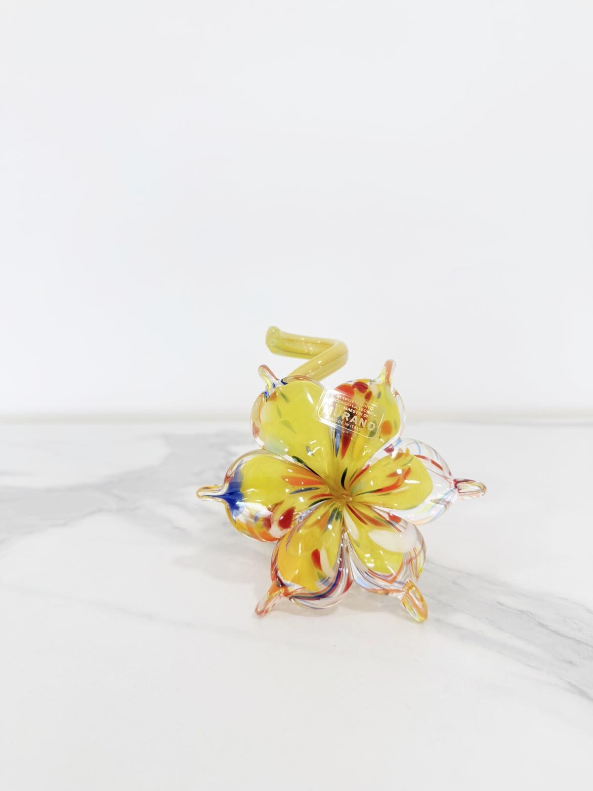 Murano Glass Flower Candle Holder | Certified Murano Glass | Made in Italy | Handmade | Collection 6 petali Mignon
