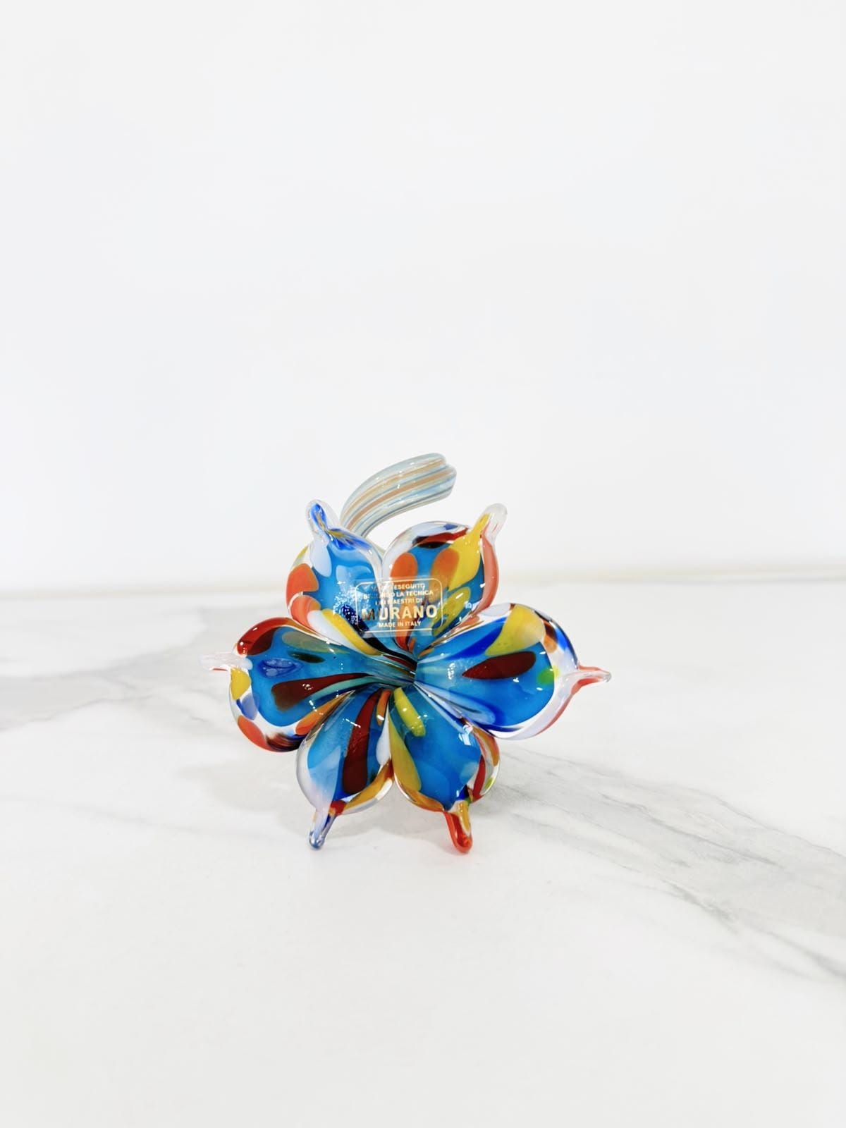 Murano Glass Flower Candle Holder | Certified Murano Glass | Made in Italy | Handmade | Collection 6 petali Mignon