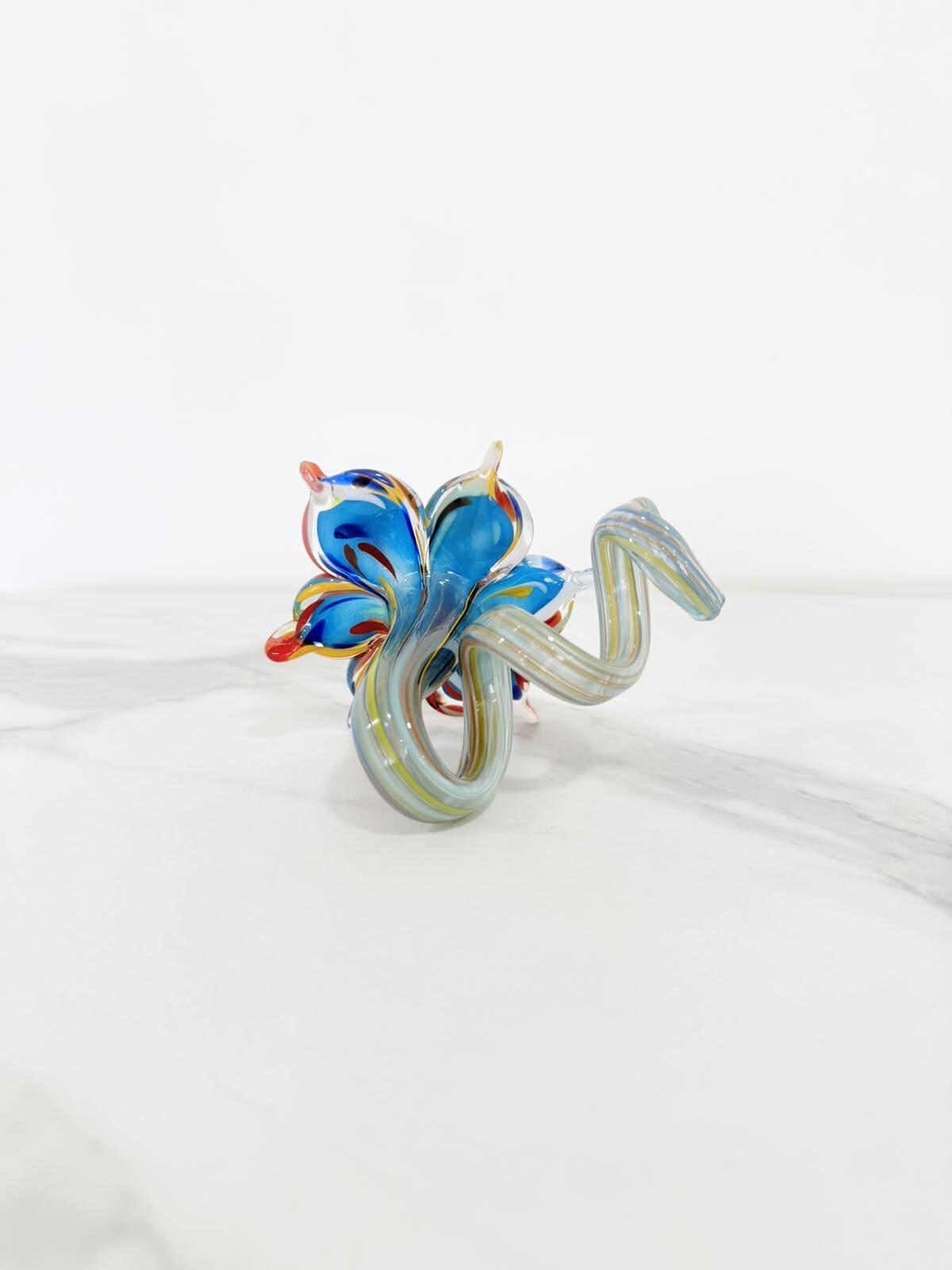 Murano Glass Flower Candle Holder | Certified Murano Glass | Made in Italy | Handmade | Collection 6 petali Mignon