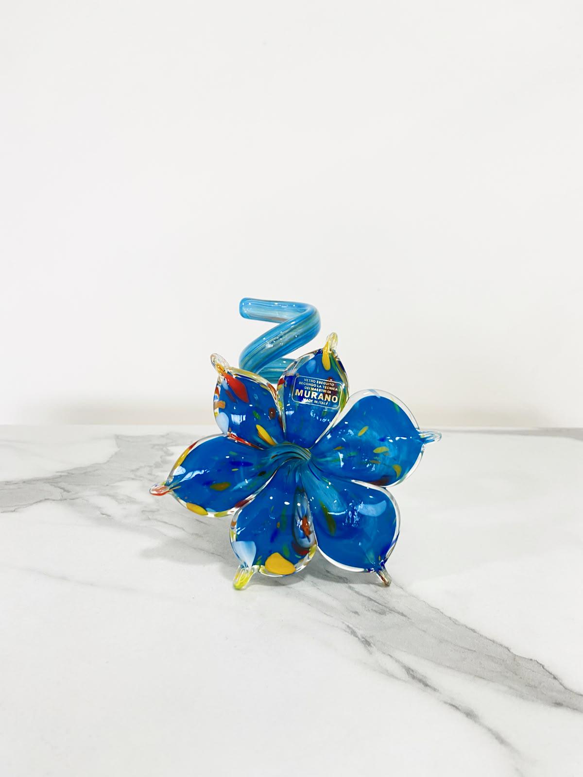 Murano Glass Flower Candle Holder | Certified Murano Glass | Made in Italy | Handmade | Collection 6 petali