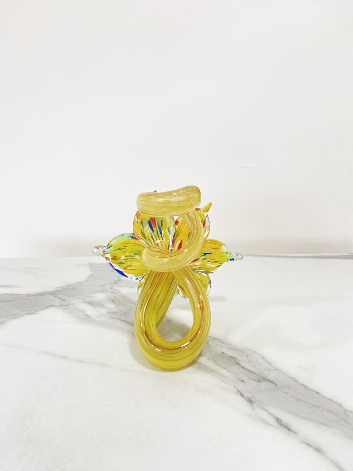 Murano Glass Flower Candle Holder | Certified Murano Glass | Made in Italy | Handmade | Collection 6 petali