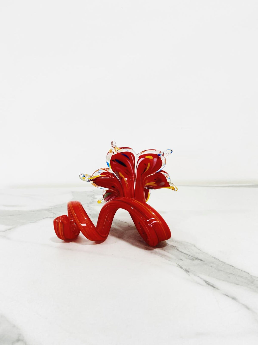 Murano Glass Flower Candle Holder | Certified Murano Glass | Made in Italy | Handmade | Collection 6 petali