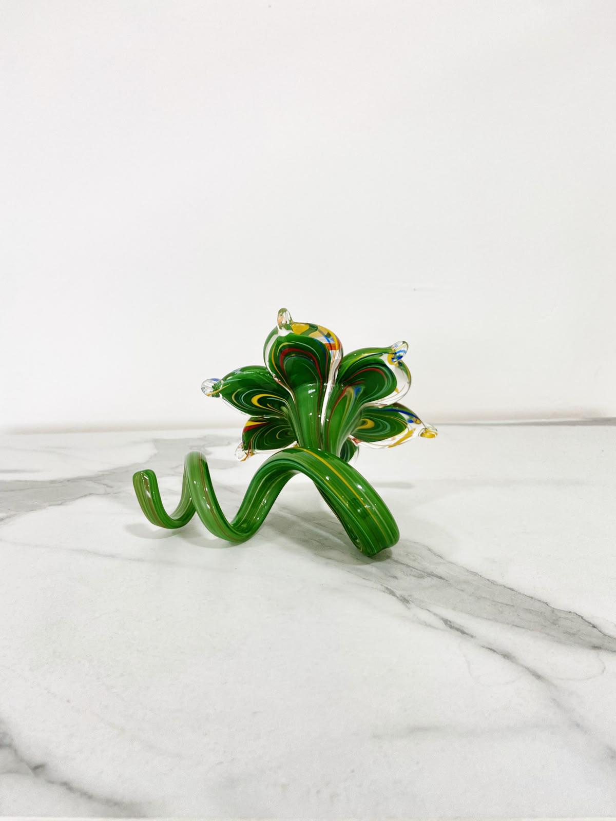 Murano Glass Flower Candle Holder | Certified Murano Glass | Made in Italy | Handmade | Collection 6 petali