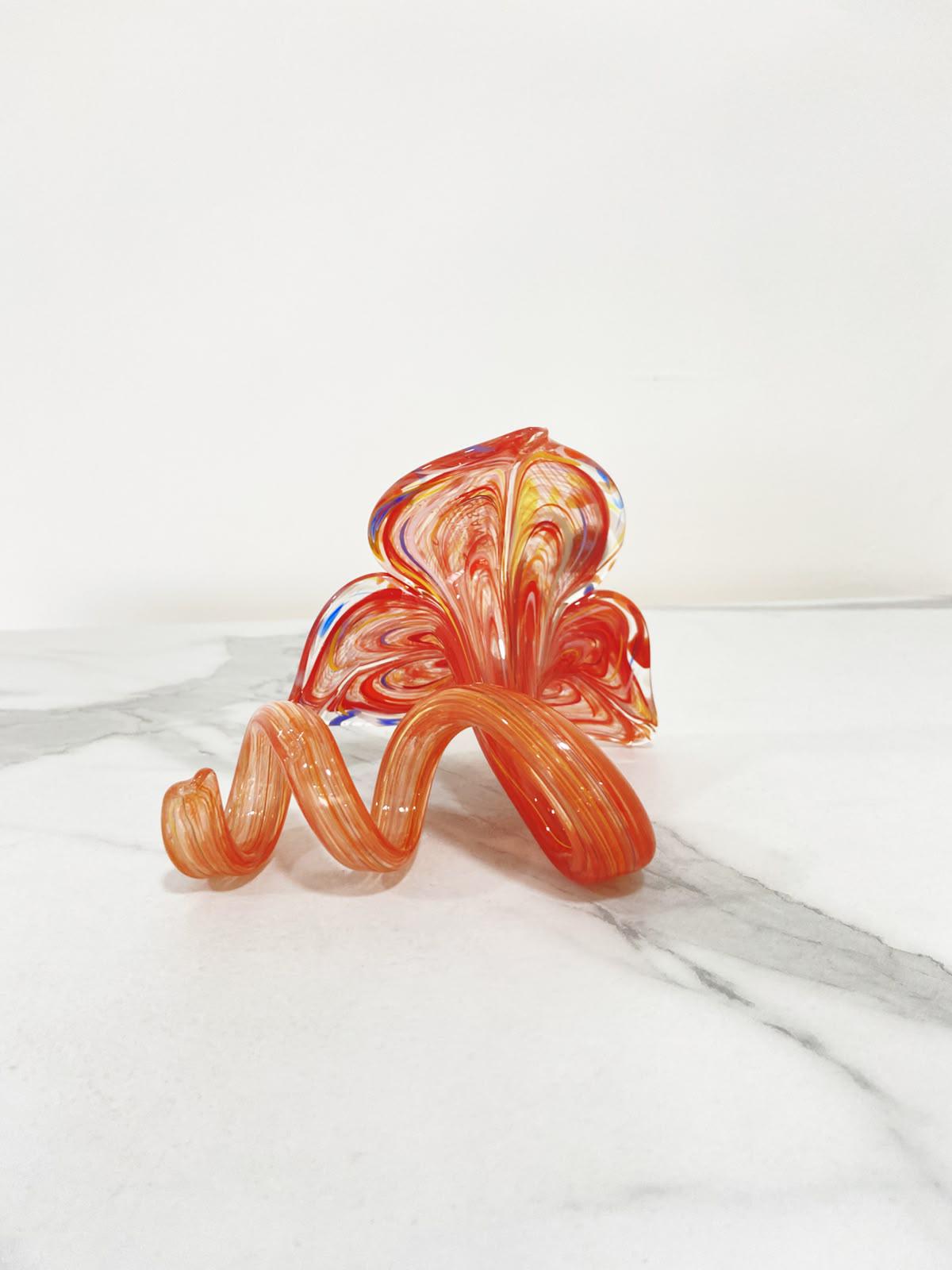 Murano Glass Flower Candle Holder | Certified Murano Glass | Made in Italy | Handmade | Collection 3 petali