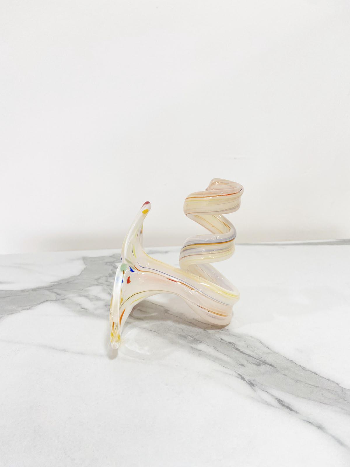Murano Glass Flower Candle Holder | Certified Murano Glass | Made in Italy | Handmade | Collection 3 petali