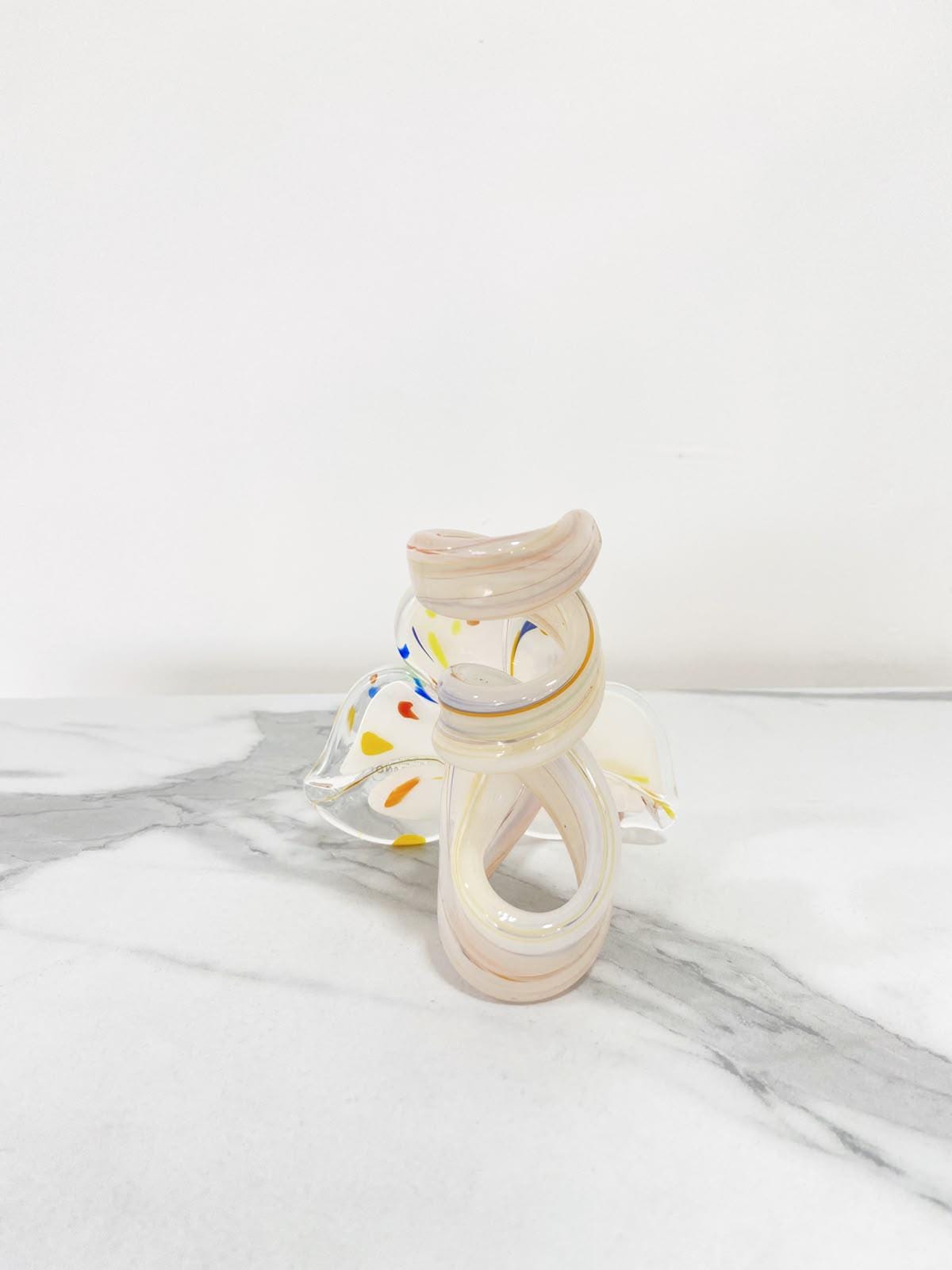 Murano Glass Flower Candle Holder | Certified Murano Glass | Made in Italy | Handmade | Collection 3 petali