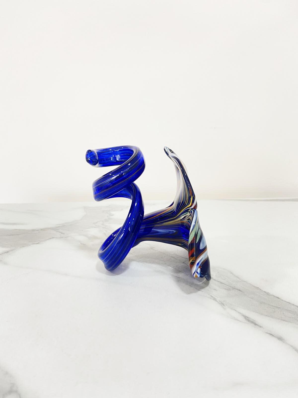Murano Glass Flower Candle Holder | Certified Murano Glass | Made in Italy | Handmade | Collection 3 petali