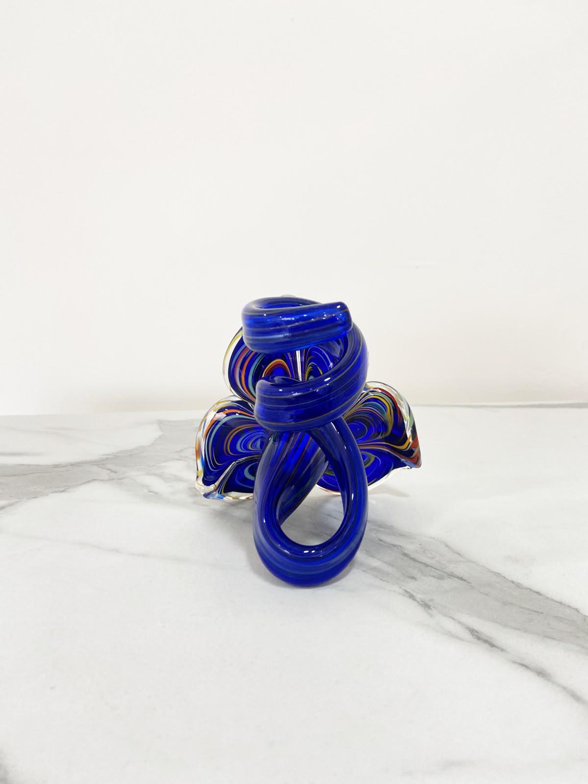 Murano Glass Flower Candle Holder | Certified Murano Glass | Made in Italy | Handmade | Collection 3 petali