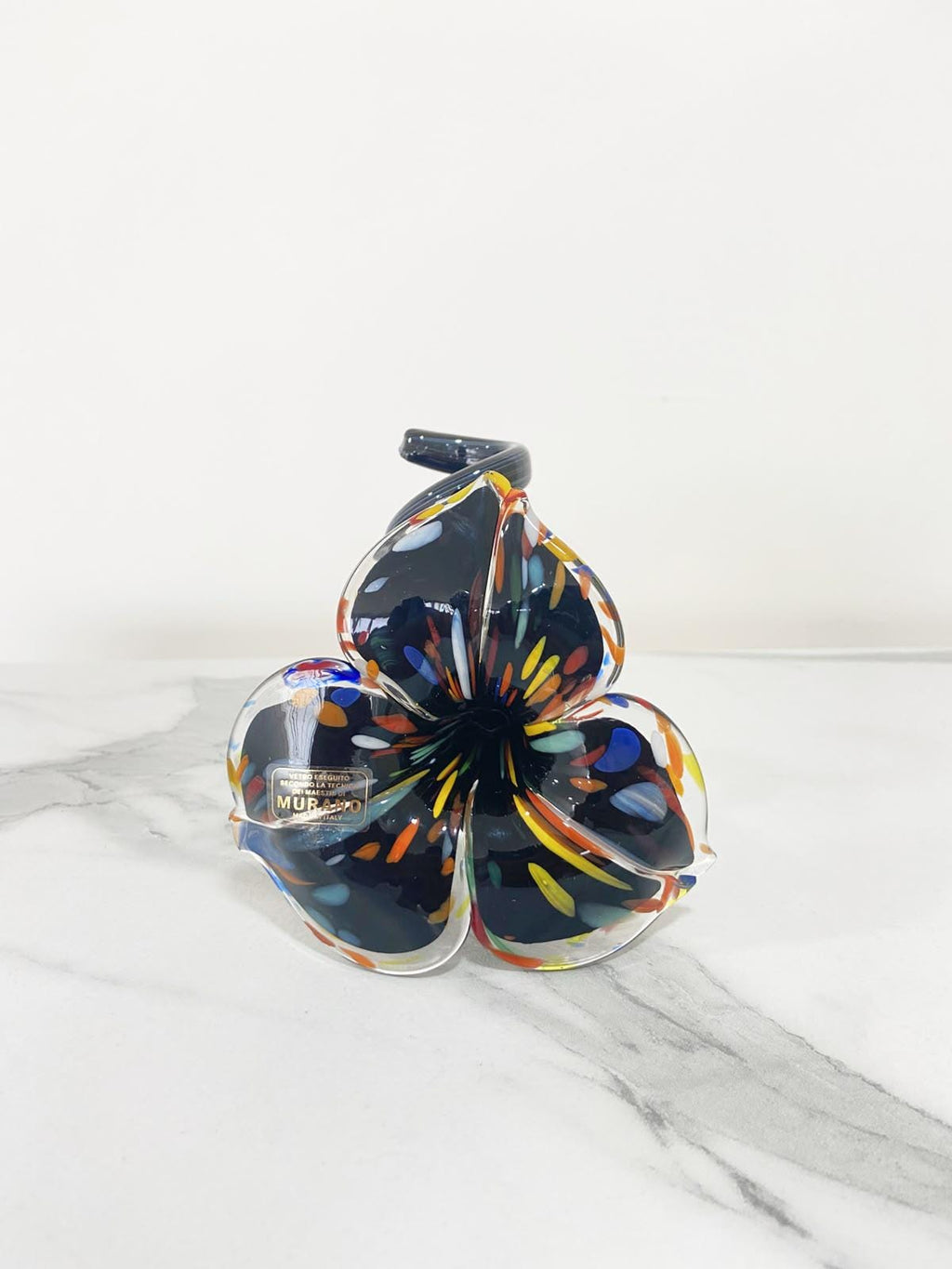 Murano Glass Flower Candle Holder | Certified Murano Glass | Made in Italy | Handmade | Collection 3 petali