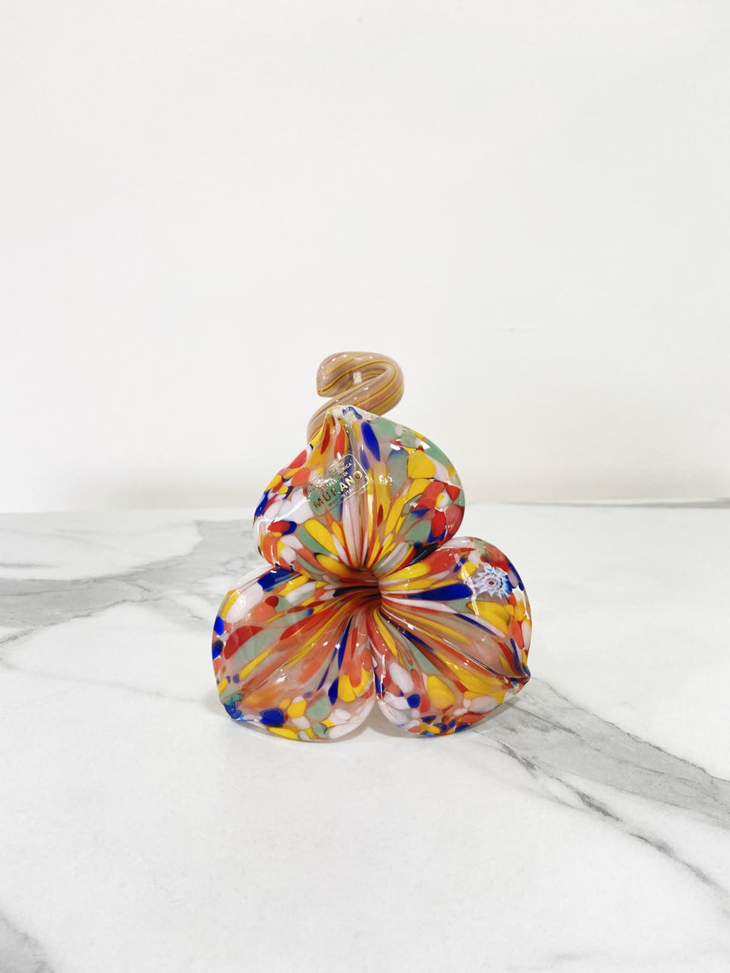 Murano Glass Flower Candle Holder | Certified Murano Glass | Made in Italy | Handmade | Collection 3 petali