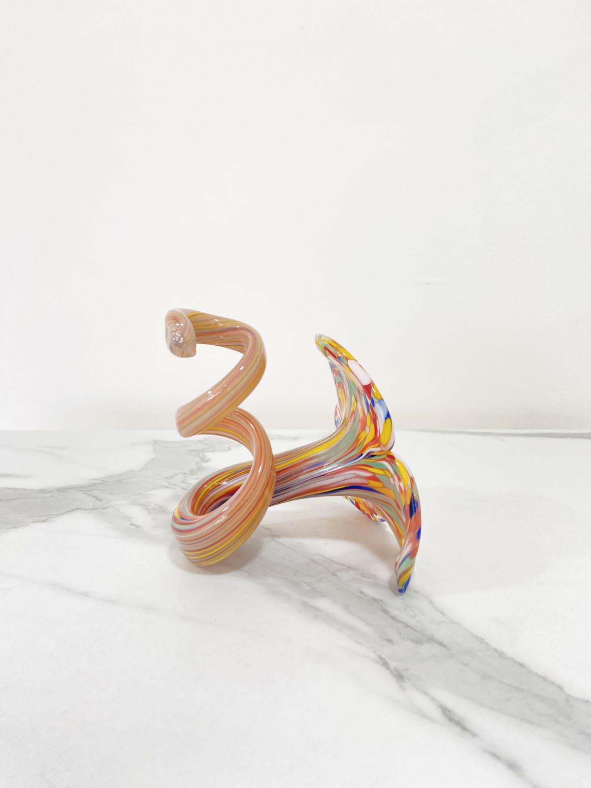 Murano Glass Flower Candle Holder | Certified Murano Glass | Made in Italy | Handmade | Collection 3 petali