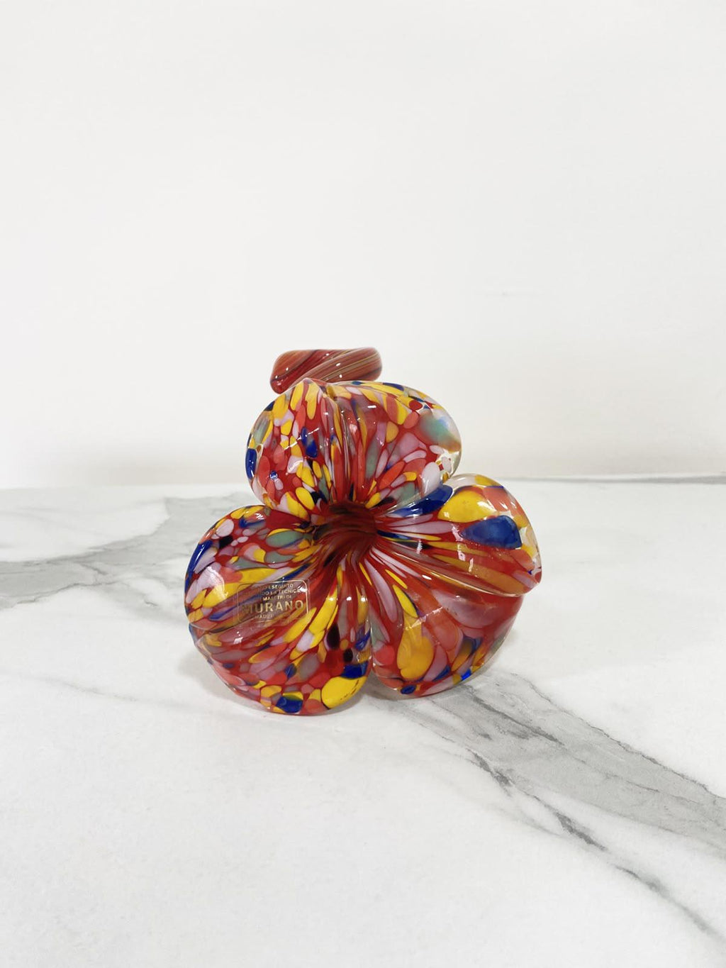 Murano Glass Flower Candle Holder | Certified Murano Glass | Made in Italy | Handmade | Collection 3 petali