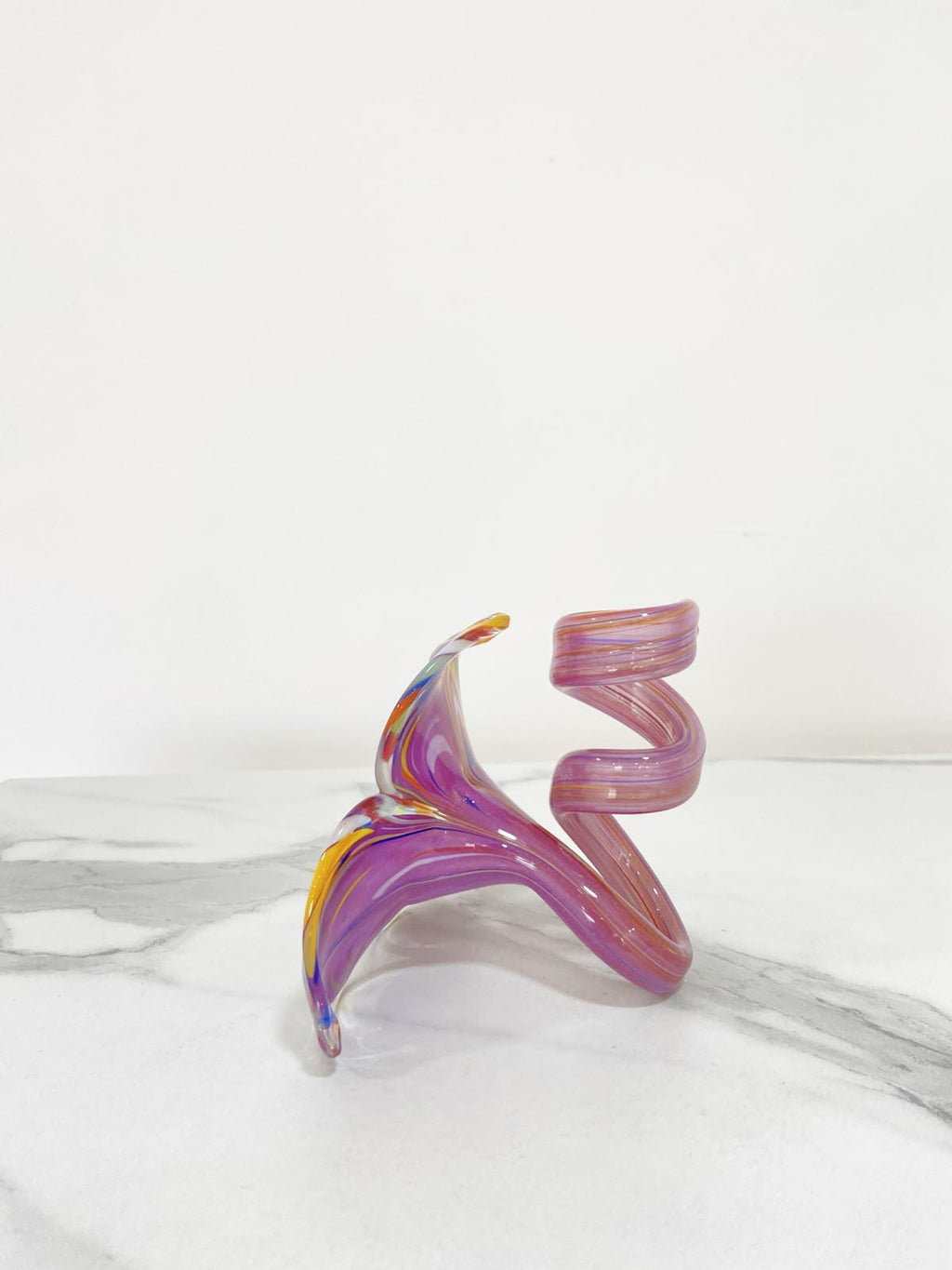 Murano Glass Flower Candle Holder | Certified Murano Glass | Made in Italy | Handmade | Collection 3 petali