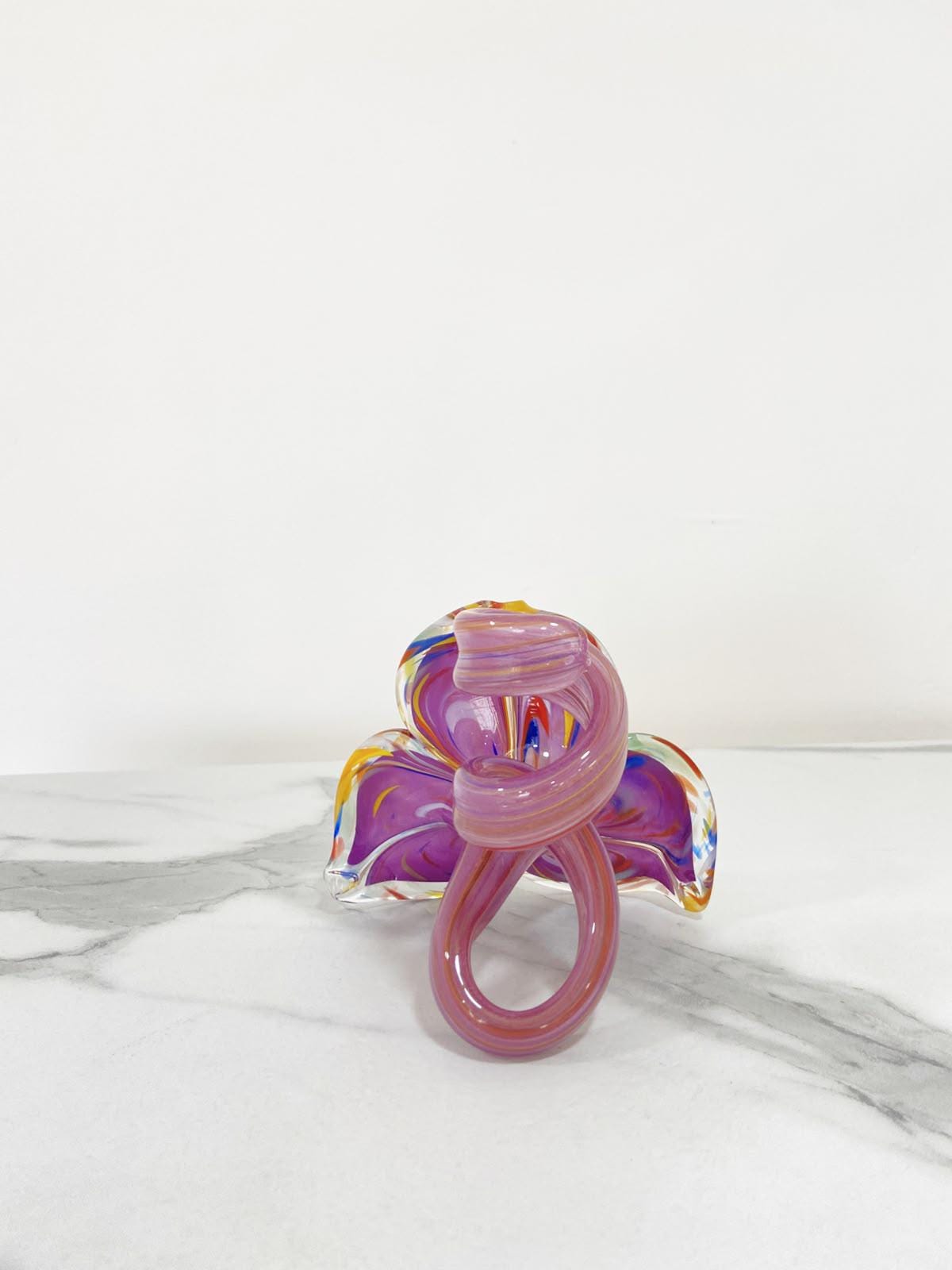 Murano Glass Flower Candle Holder | Certified Murano Glass | Made in Italy | Handmade | Collection 3 petali