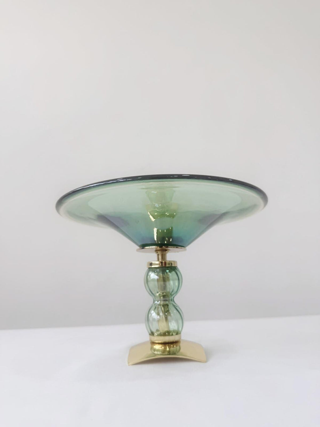 Murano Glass Centerpiece | Certified Murano Glass | Made in Italy | Table Decoration | Collection Pasta di Vetro Verde con base