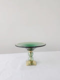 Murano Glass Centerpiece | Certified Murano Glass | Made in Italy | Table Decoration | Collection Pasta di Vetro Verde con base